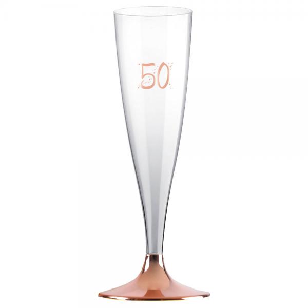 50-rs Champagneglas Flergngs Roseguld