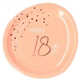 Happy 18th Tallrikar Ljusrosa