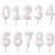Glittrig Sifferljus Vit