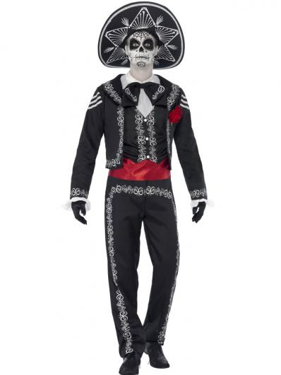 Day of The Dead Kostym Senor Bones Maskeraddrkt