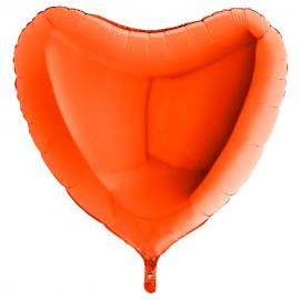 Folieballong Hjärta Orange XL