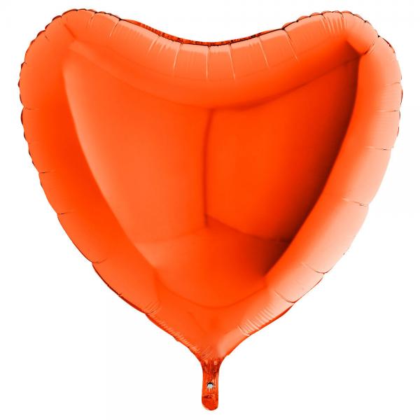 Folieballong Hjrta Orange XL