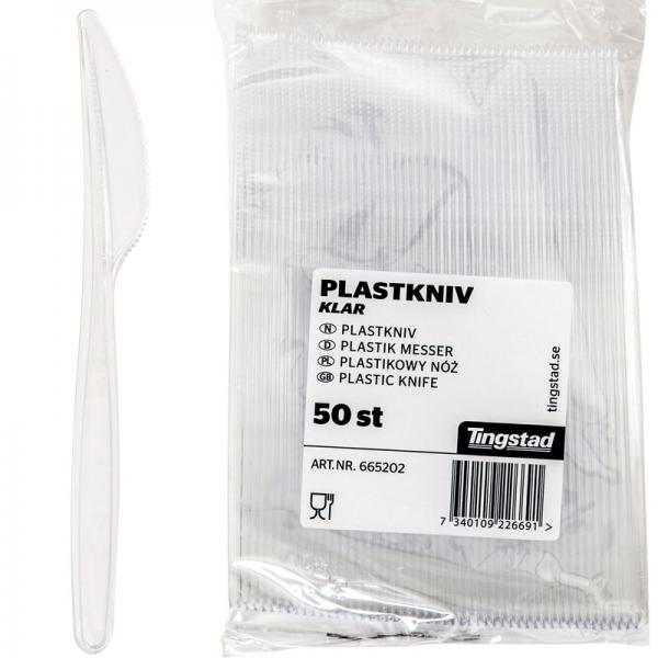 Plastknivar Transparenta 50-pack