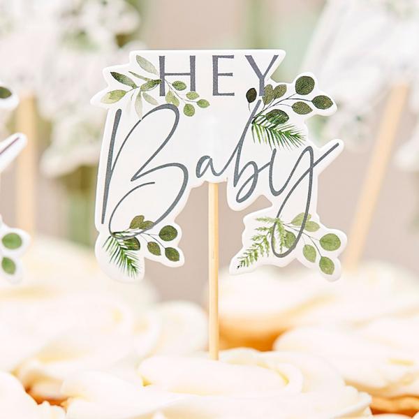 Hey Baby Cupcake Toppers