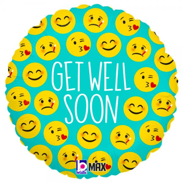 Get Well Soon Emoji Folieballong