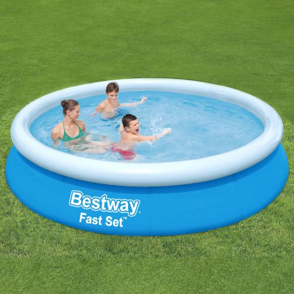 Bestway Uppblsbar Pool med Filter Fast Set Bl 3 m