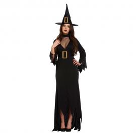 Black Witch Häxa Maskeraddräkt Plus Size