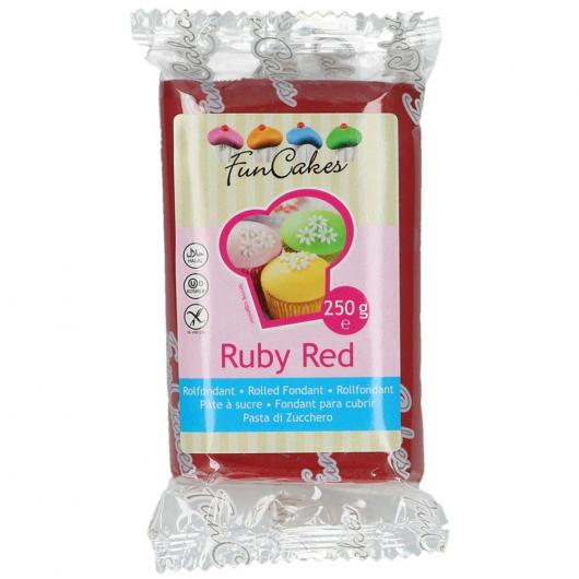 Sockerpasta Ruby Red 250 g