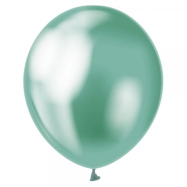 Latexballonger Chrome Mintgrn Platinum
