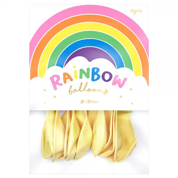 Rainbow Latexballonger Metallic Elfenbensvita
