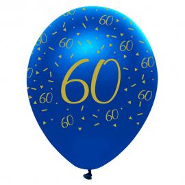 60 År Latexballonger Marinblå