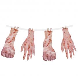 Händer och Fötter Halloween Girlang
