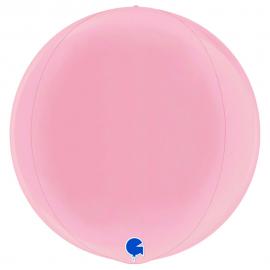 Stor Globe Folieballong Pastell Rosa