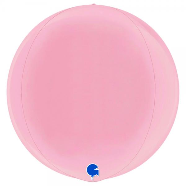 Stor Globe Folieballong Pastell Rosa