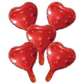 Röda Hjärtballonger Folie 5-pack