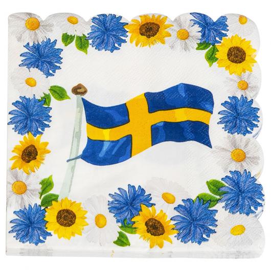 Svenska Flaggan Kaffeservetter