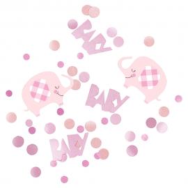 Babyshower Konfetti Elefant Rosa