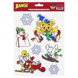 Bamse Fönsterklistermärken Vinter