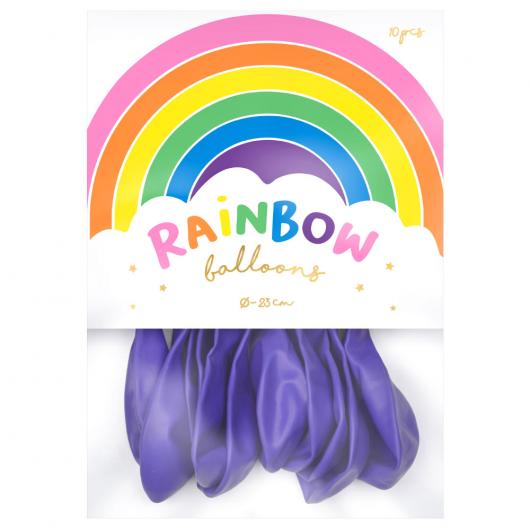 Rainbow Små Latexballonger Pastell Violett