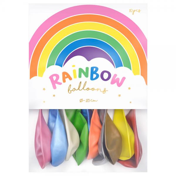 Rainbow Sm Latexballonger Pastell Mix
