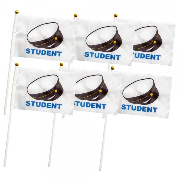 Handflaggor Studenten 6-Pack