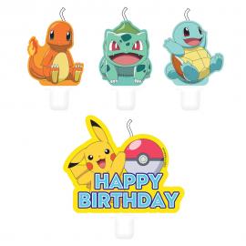 Mini Pokemon Tårtljus 4-Pack