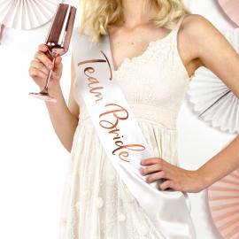 Team Bride Sash Roséguld