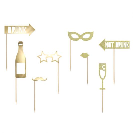 Photo Props Nyr Guld och Glitter