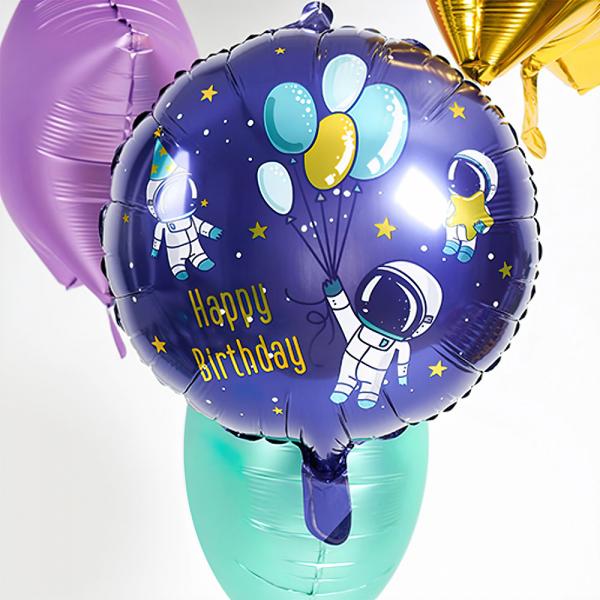 Folieballong Happy Birthday Astronaut