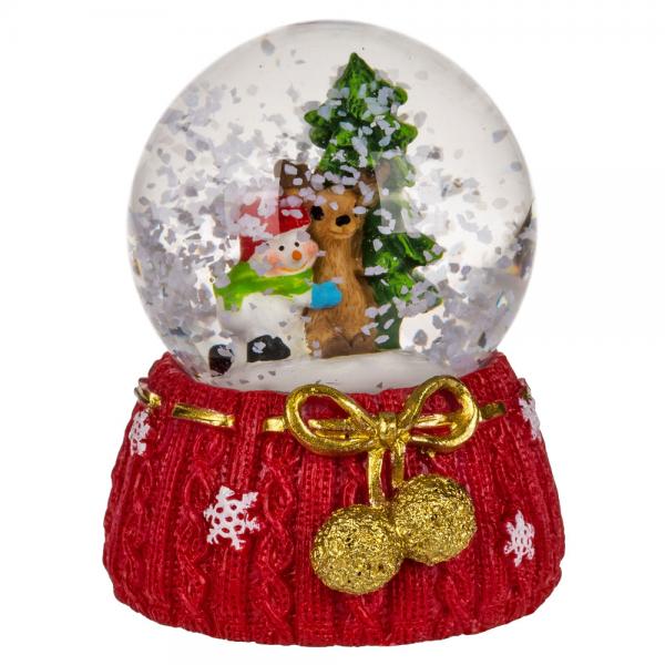 Mini Snglob med Julfigur Guldrosett