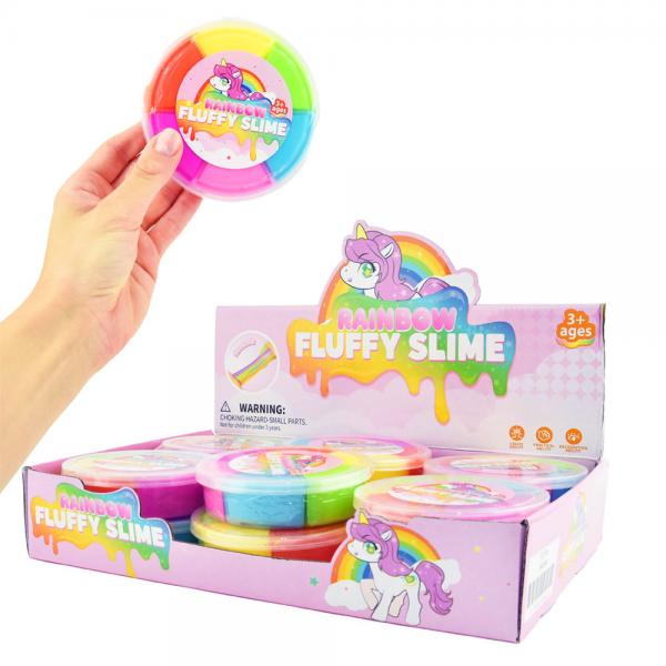 Fluffigt Slime Rainbow Frgmix