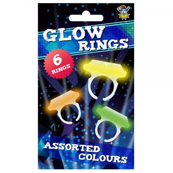 Glowstick Ringar 6-Pack