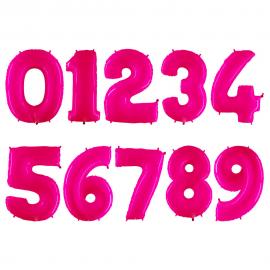 Sifferballong Neon Rosa 2