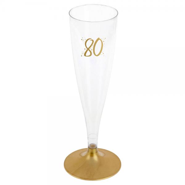 80-rs Champagneglas Flergngs Guld