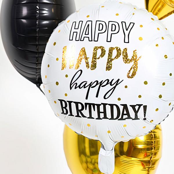 Folieballong 3 x Happy Birthday