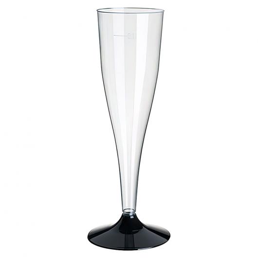 Champagneglas Transparent/Svart