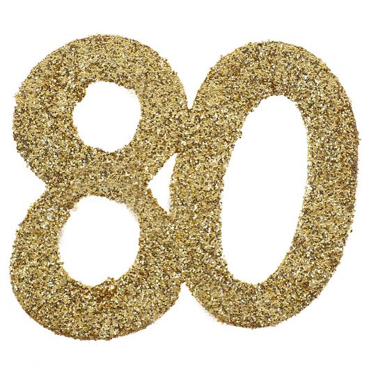 Glitterkonfetti 80 År Guld