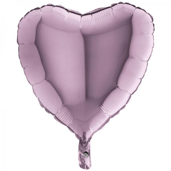 Folieballong Hjrta Ljuslila
