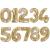 Sifferballonger Holografiskt Glitter Guld Ett