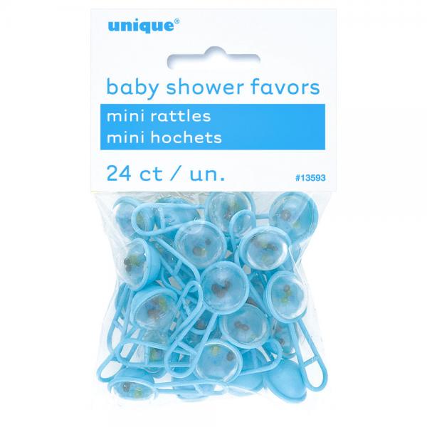 Skallror Baby Shower Dekoration Ljusbl
