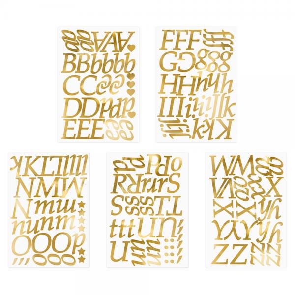 Stickers Alfabetet Guld