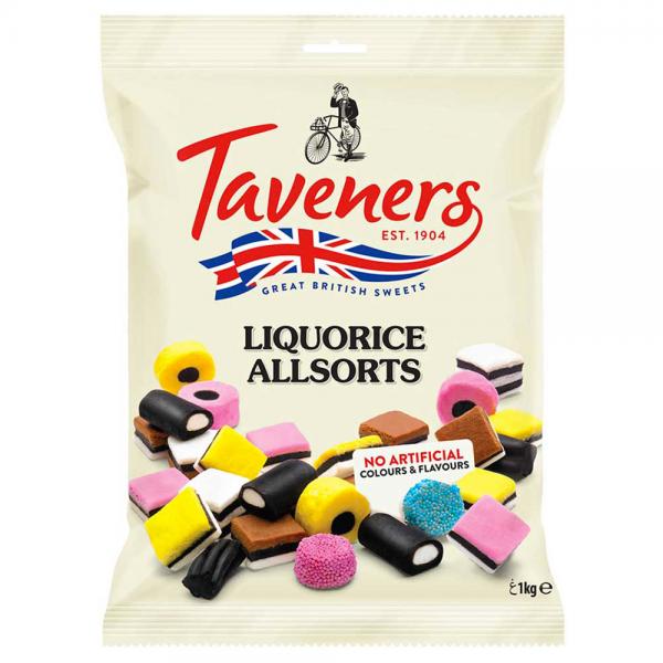 Taveners Liquorice Allsorts 1 kg