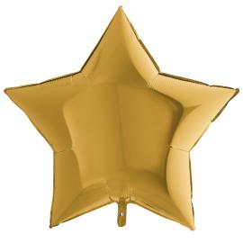 Folieballong Stjärna Guld XL