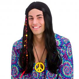 Cool Hippie Peruk Svart