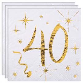 Kaffeservetter 40 År Sparkle