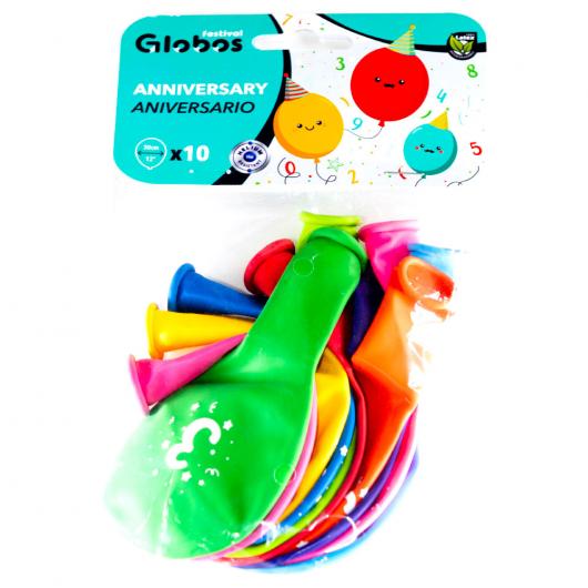 Sifferballonger 3 Färgmix