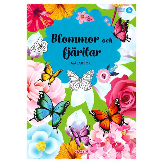 Målarbok Blommor och Fjärilar