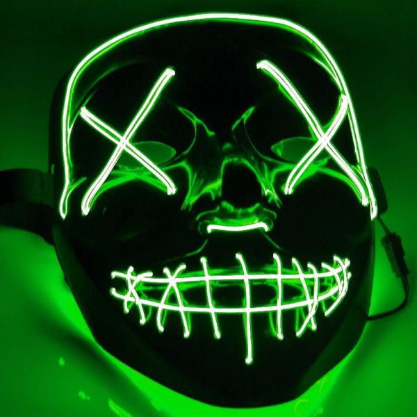 El Wire Purge LED Mask Grn