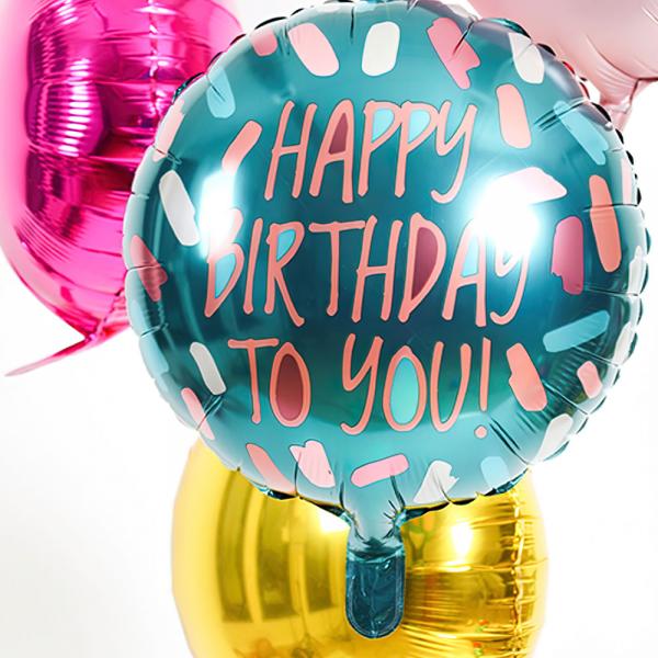 Folieballong Rund Happy Birthday To You