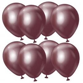 Premium Små Latexballonger Chrome Burgundy